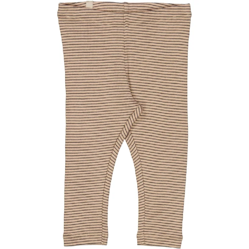 Rib Leggings - affogato stripe