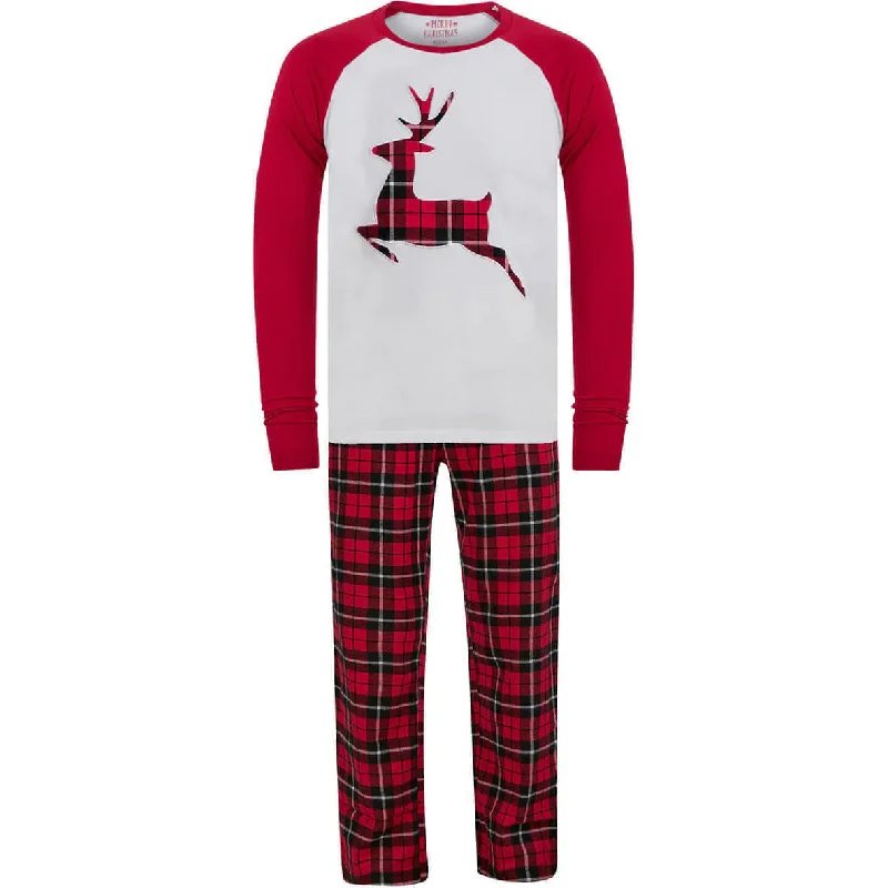 Tokyo Laundry Reindeer 2 Piece Womens Christmas Pyjama Set - Red