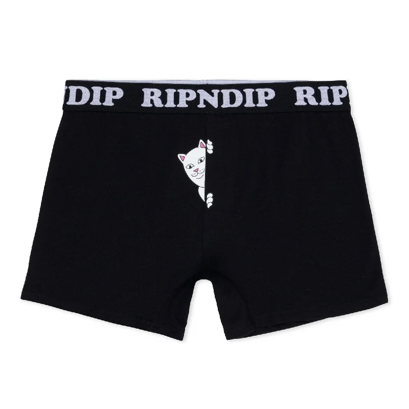 Peek A Nermal Boxers (Black)