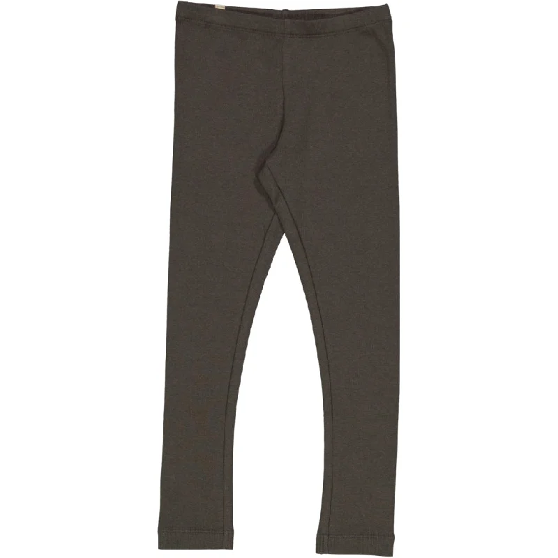 Rib Leggings - black granite