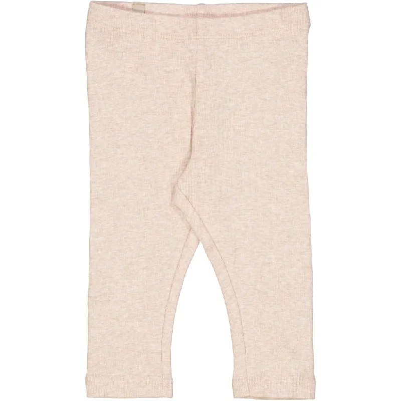 Rib Leggings - rose melange