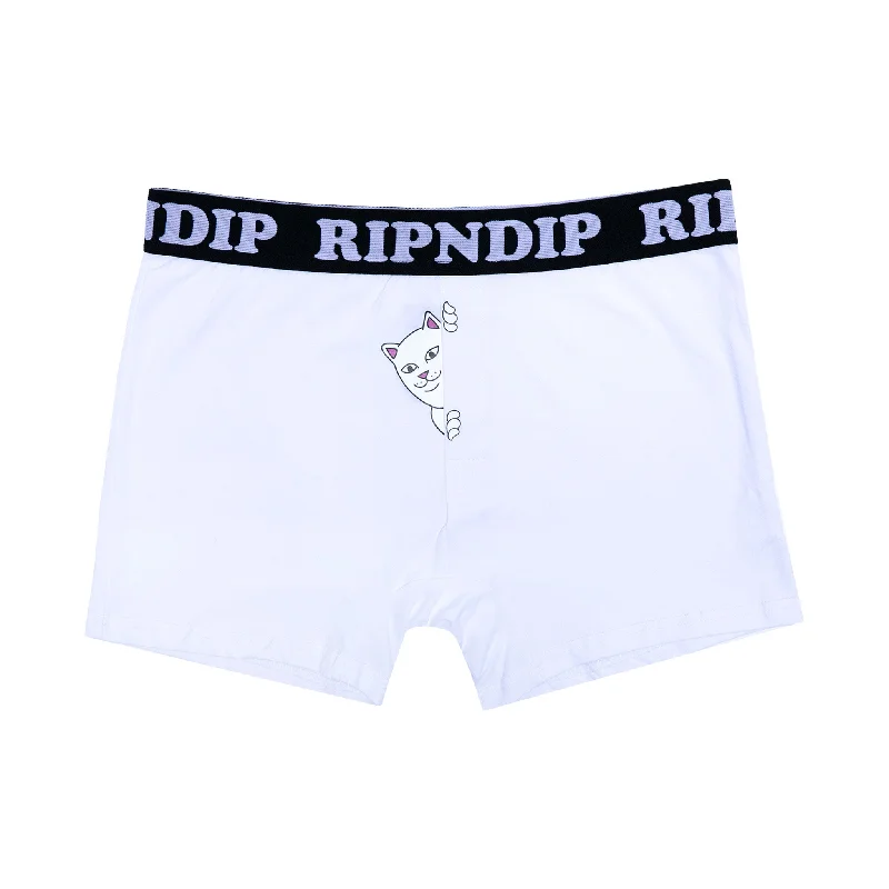 Peek A Nermal Boxers  (White)