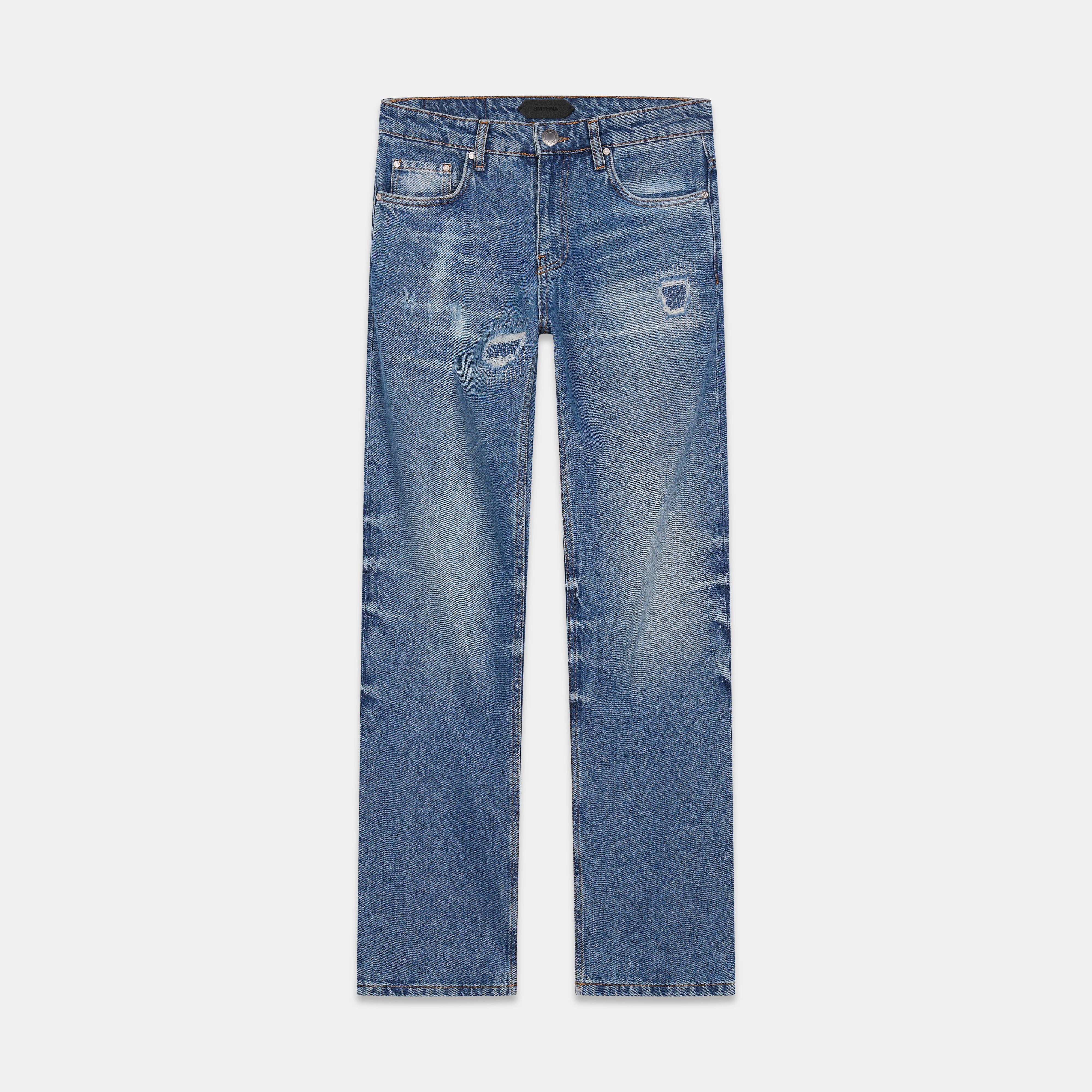 Washed out denim jeans in blue