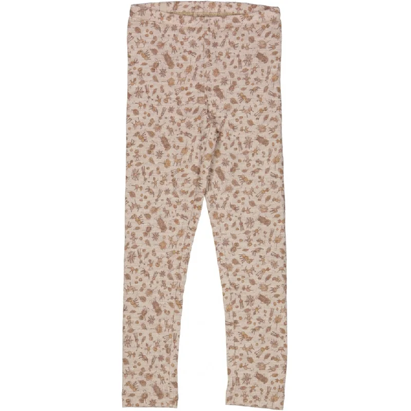 Wool Leggings - beige chestnut