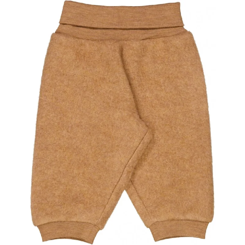 Wool Fleece Trousers - clay melange