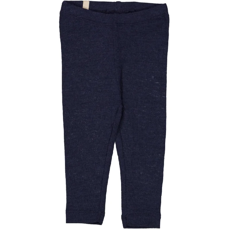 Wool Leggings - navy