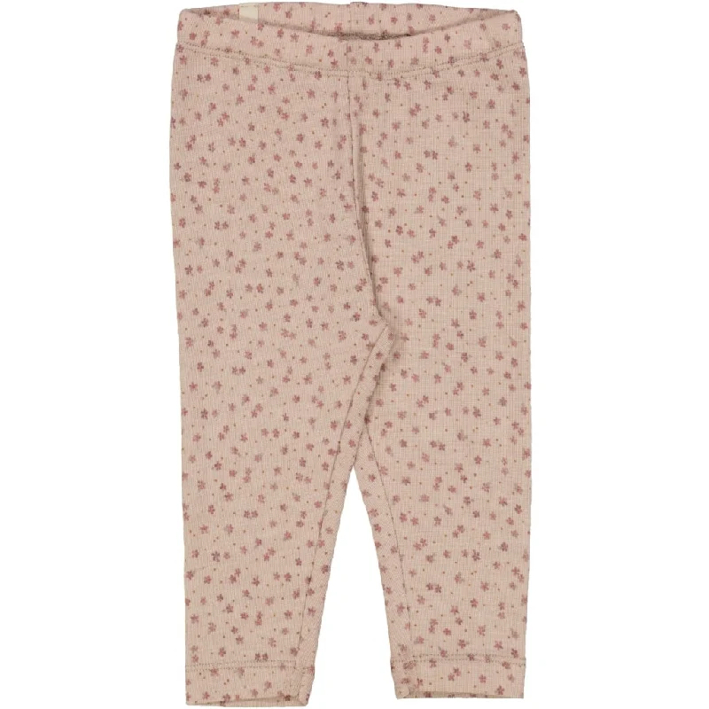 Wool Leggings - flower dots