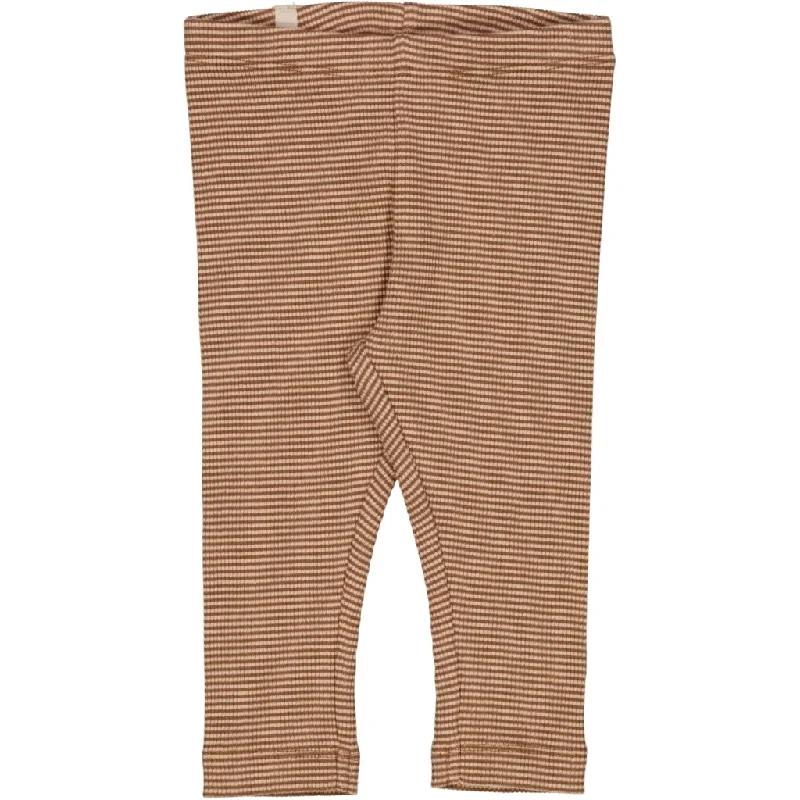 Jersey Leggings - affogato rib stripe