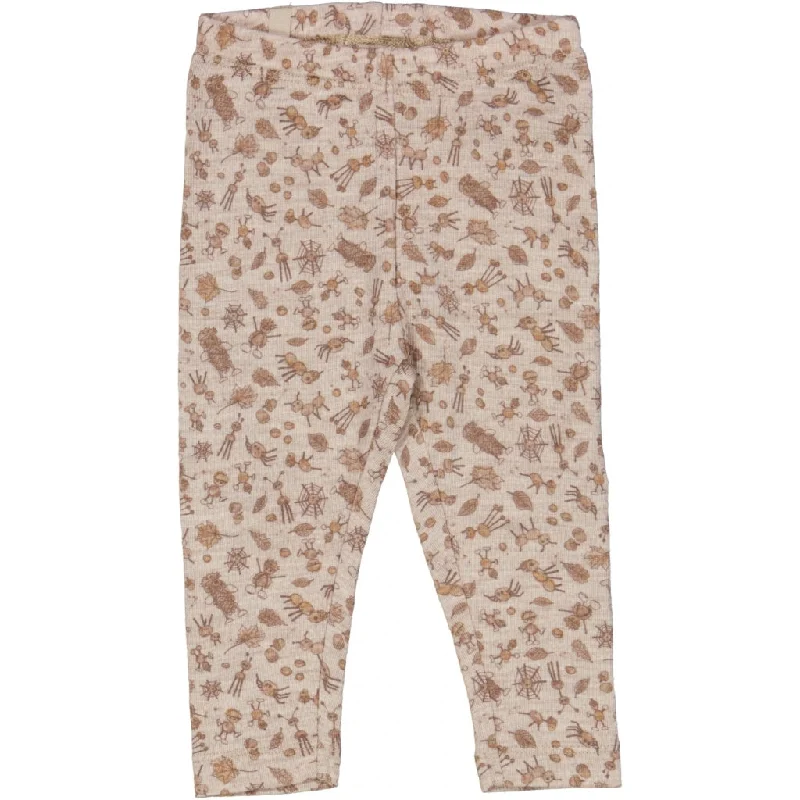 Wool Leggings - beige chestnut