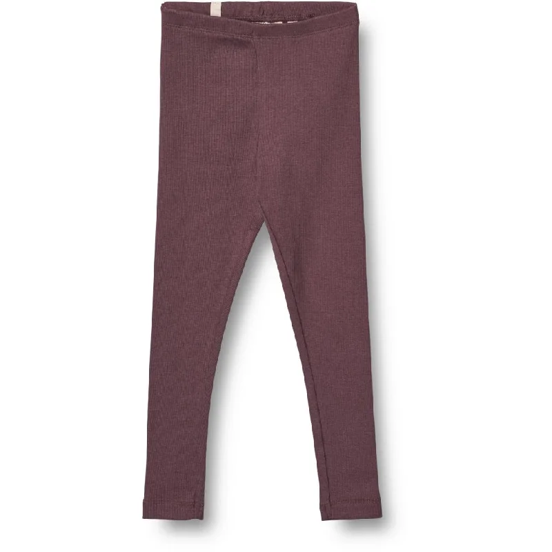 Rib Leggings - soft eggplant