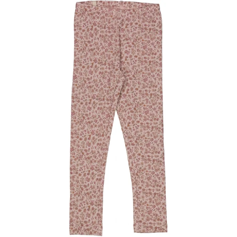 Wool Leggings - powder flowers