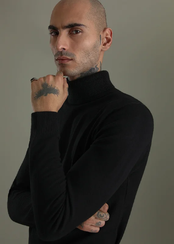 Black Turtle-Neck Sweater