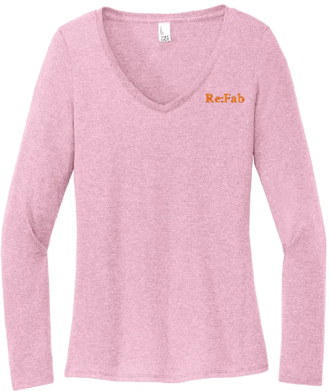 District Ladies Perfect Tri Long Sleeve V-Neck Tee