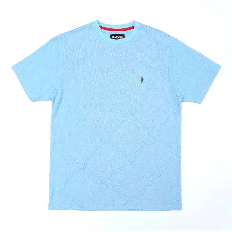 M298 Embossed Knit Tee - Blue