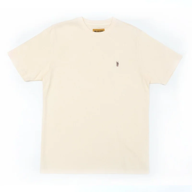 M298 Embossed Knit Tee - Natural