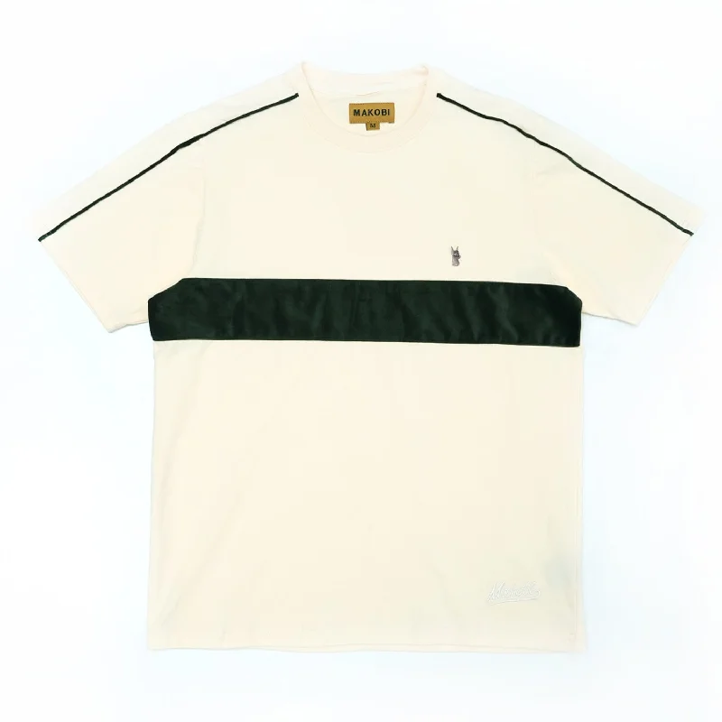 M308 Makobi Core Tee w/ Contrast Velvet- Natural