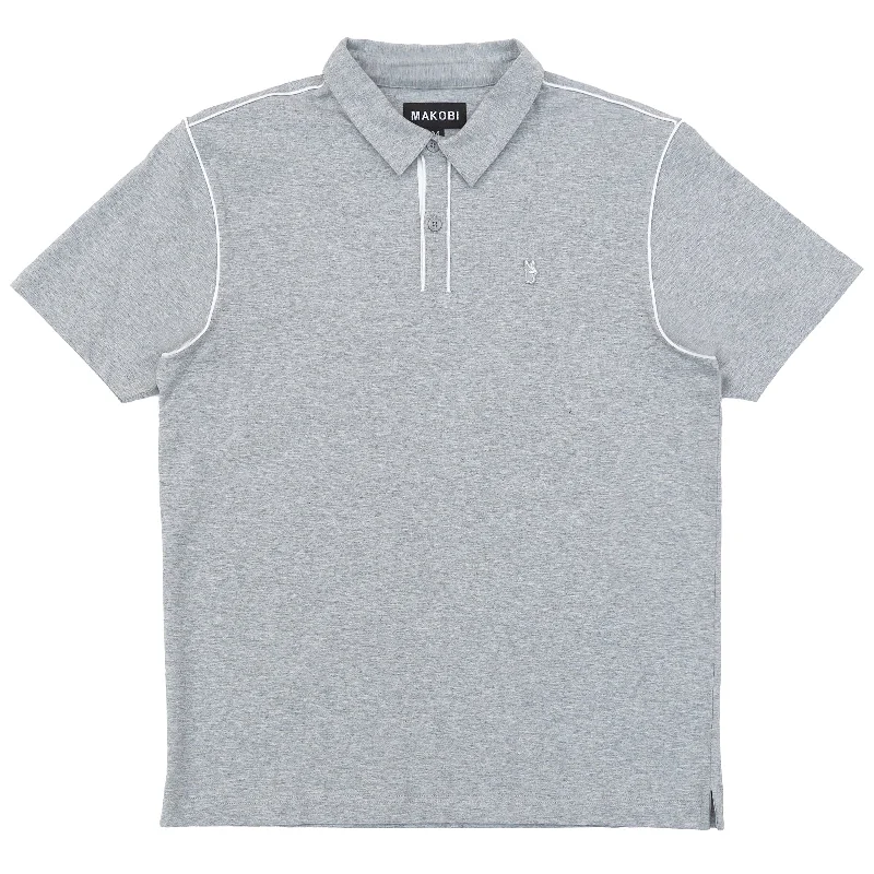 M344 Makobi Ricci Core Polo Shirt- Gray