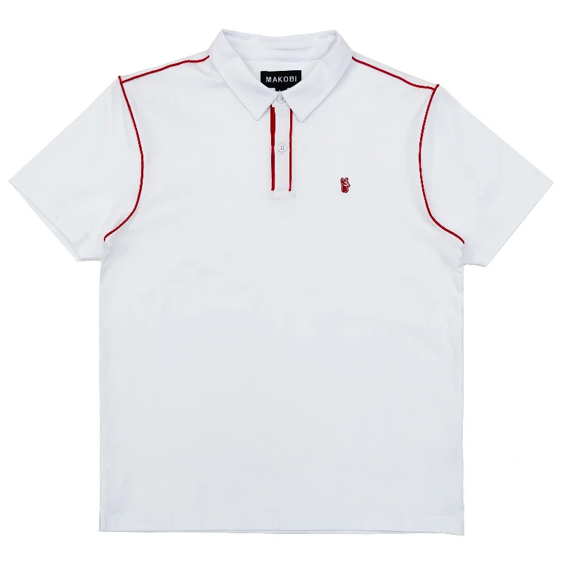 M344 Makobi Ricci Core Polo Shirt - White