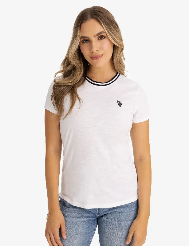 RINGER NECK TRIM T-SHIRT