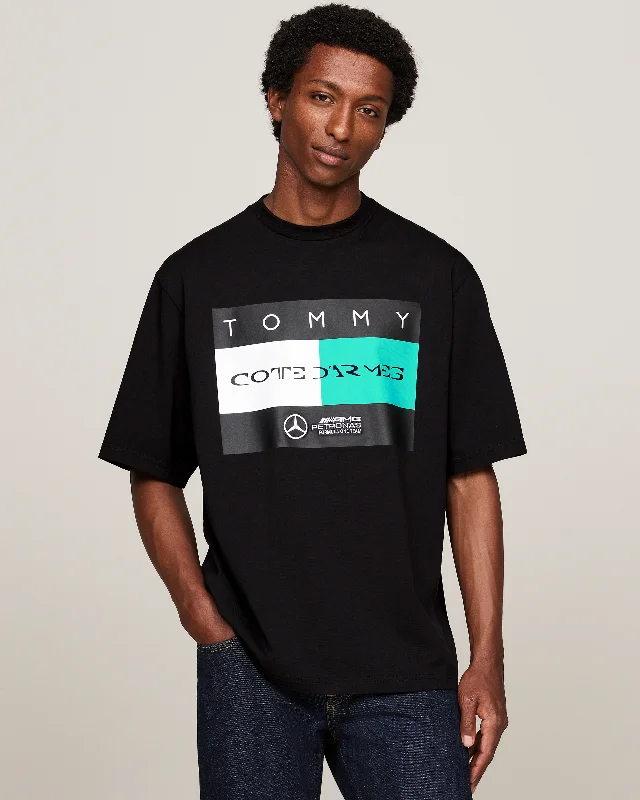 Tommy x Mercedes-AMG F1 x Clarence Ruth Flag Tee Black