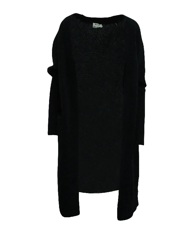 Acne Studios Raya Long Cardigan in Blue Mohair