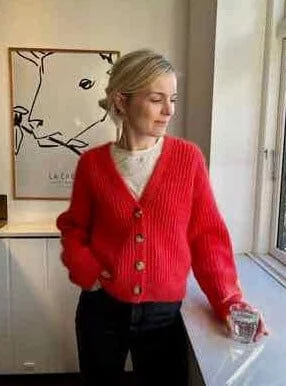 Agnete Cardigan by Petiteknit, No 20 + Silk mohair kit