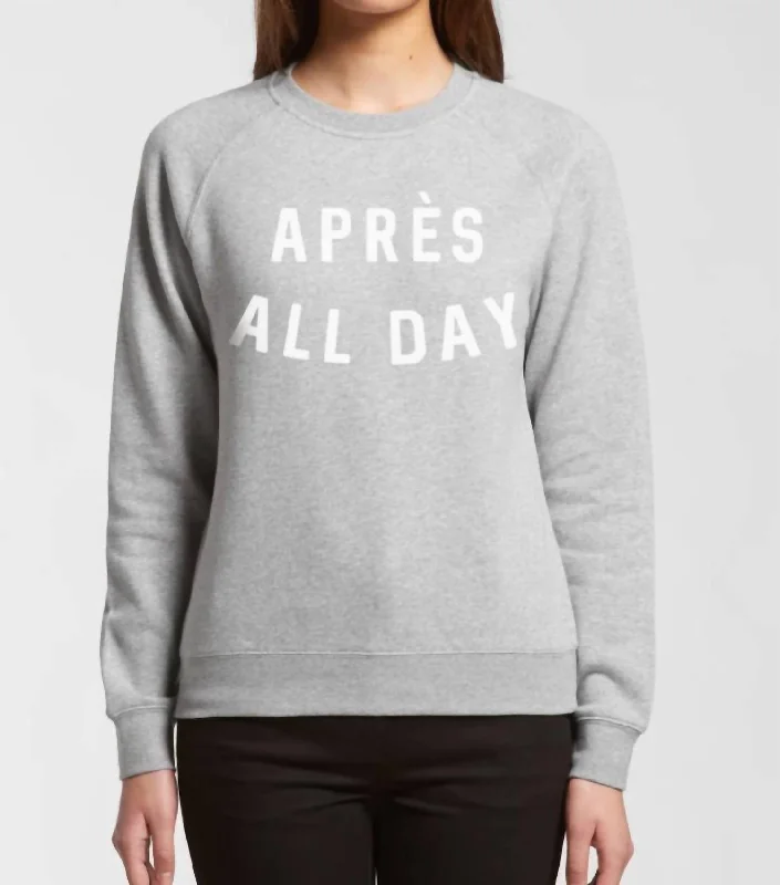 Après All Day Crew Sweater In Grey