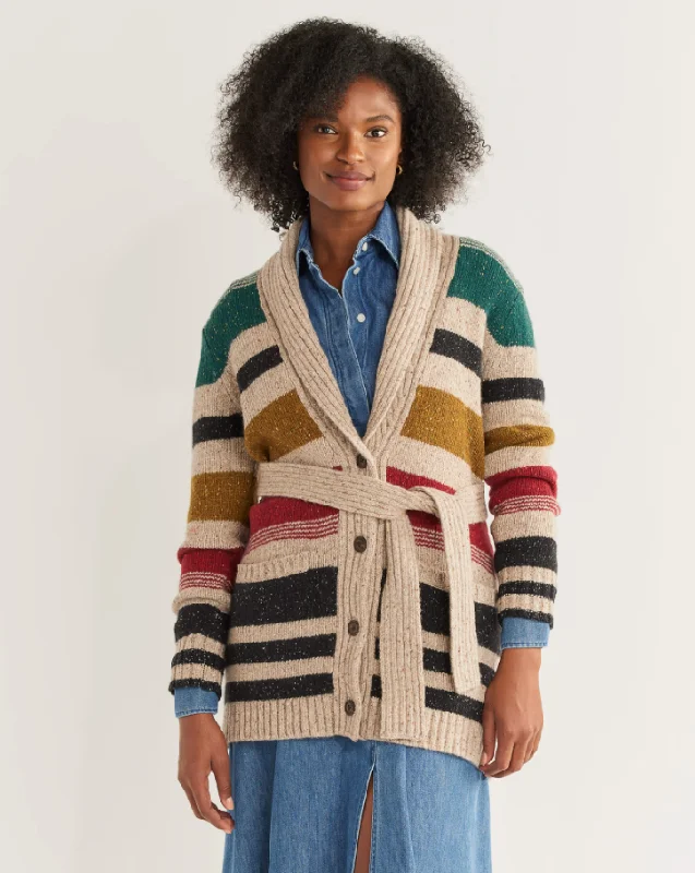 Camp Stripe Cardigan <br> Ivory Multi Stripe