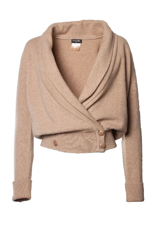 Cashmere crossover cardigan