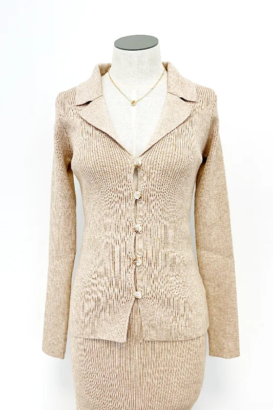 Collared Knit Cardigan