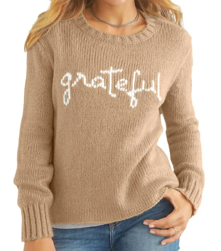 Grateful Sweater In Copper/pure Snow