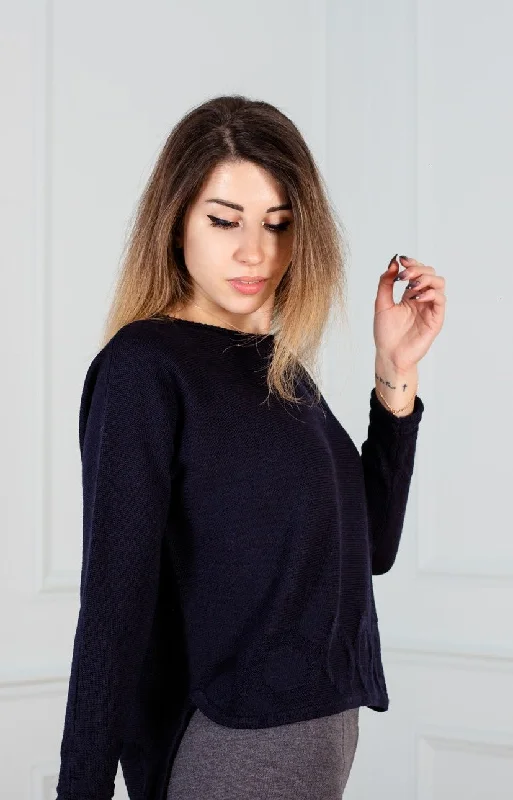 Sweater  women in diplomatic blue color