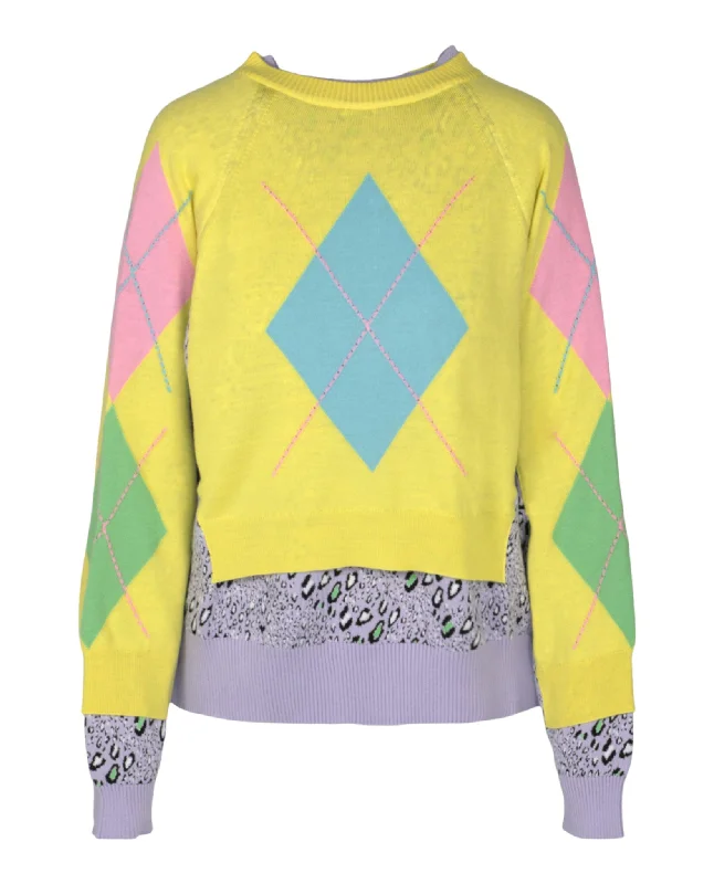 Patterned Twofer Sweater