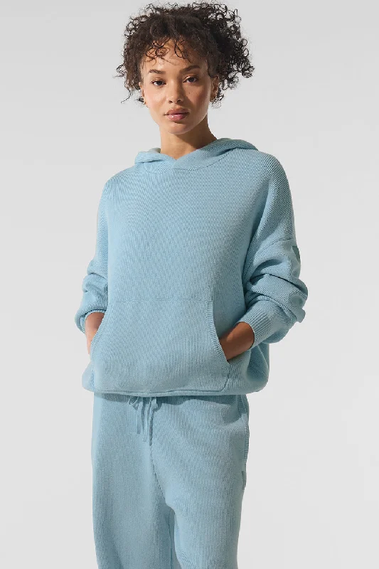 Scholar Hooded Sweater - Celestial Blue Heather