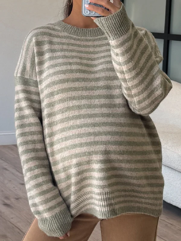 Upstate Stripe Sweater | Sage | +Plus Available