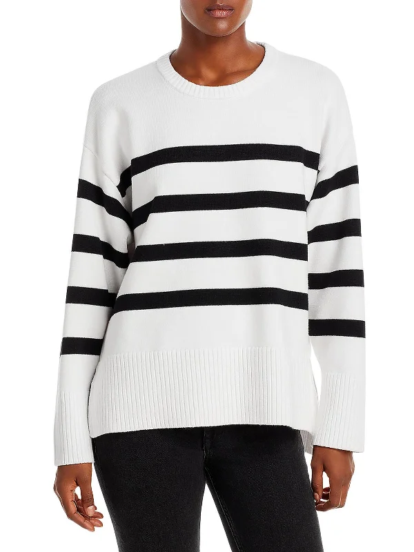 Valery Womens Striped Knit Crewneck Sweater