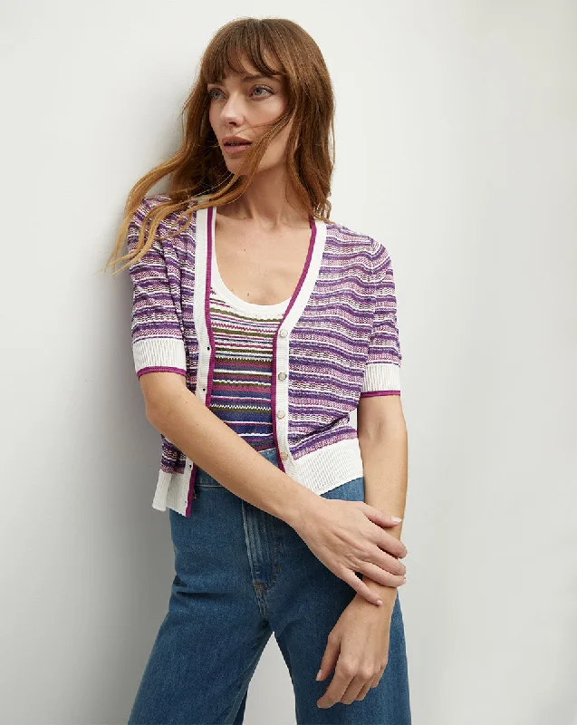 Varia Striped Knit Cardigan