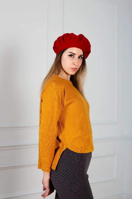 Sweater  women in yellow ocher color