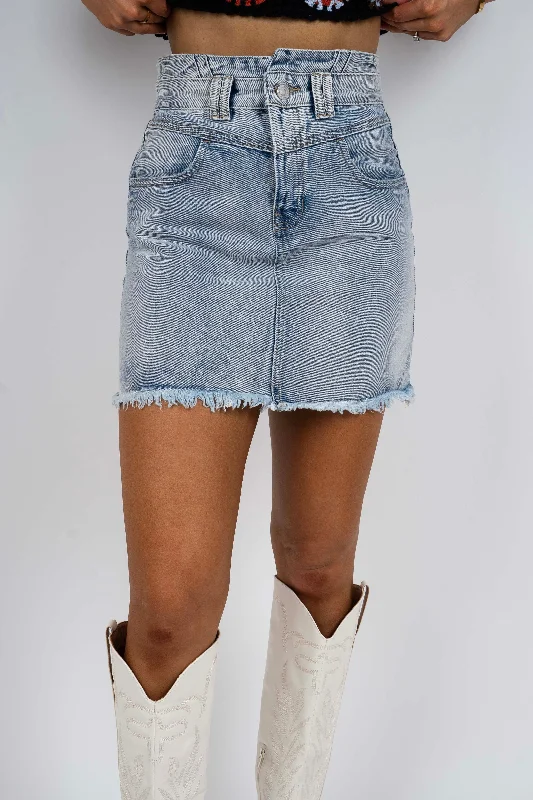 Around The Time Denim Skirt