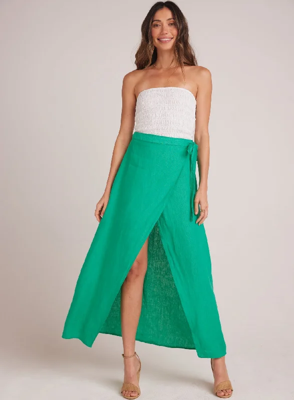 Maxi Wrap Skirt - Tropical Green