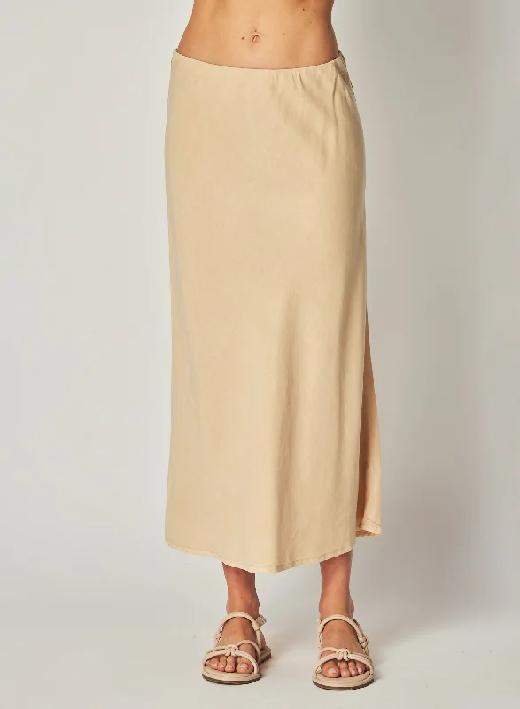 Bias Midi Skirt - Summer Khaki