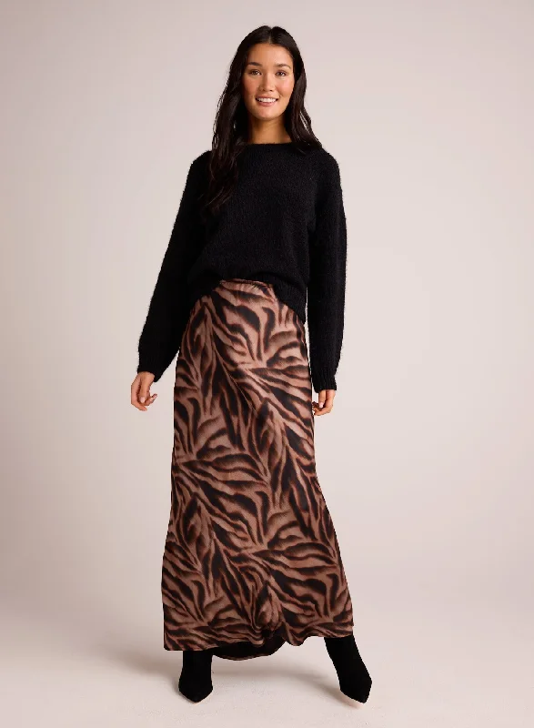 Maxi Bias Skirt - Hazy Woodland Print