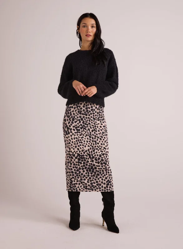 Clean Waist Straight Skirt - Winter Spots Print