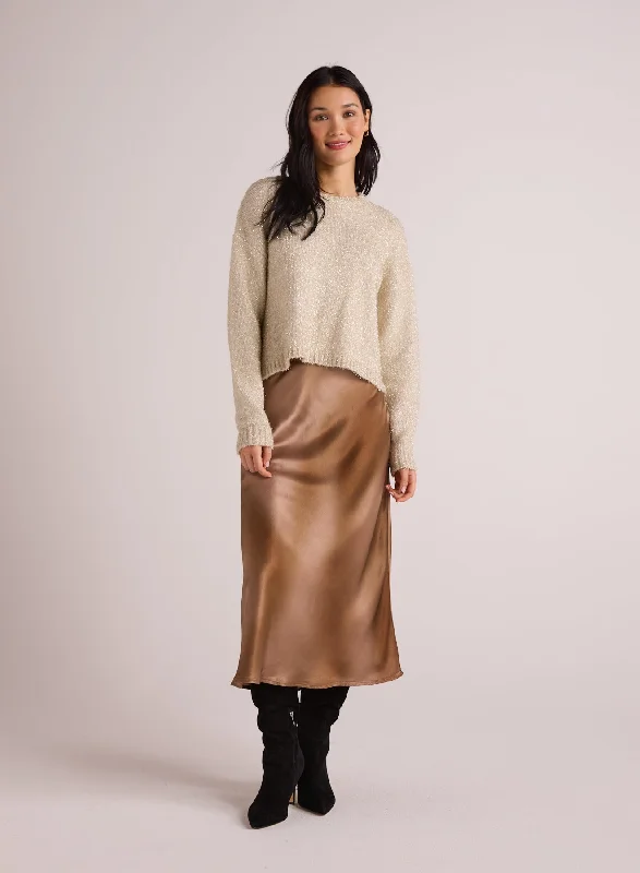 Nora Midi Bias Skirt - Gold Gradient Print