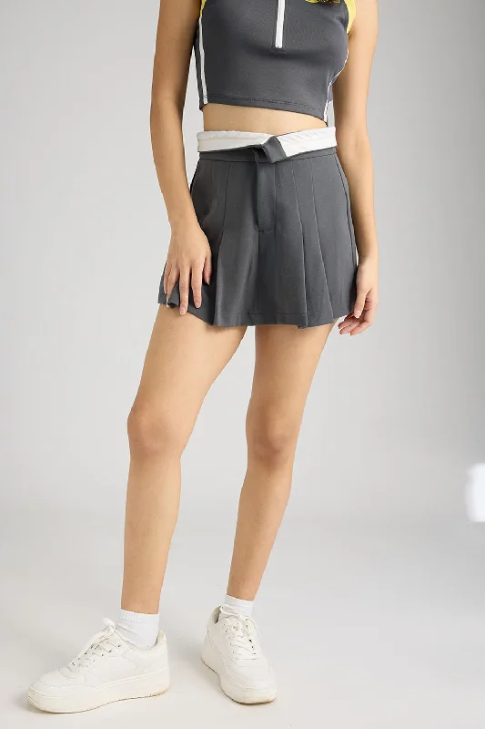 Corp Girlie Charcoal Skort