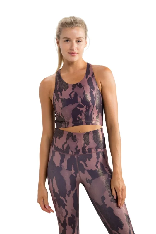 Mono B Metallic Camo Bra Top AT-A0767