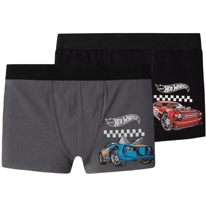 Name It Lava Smoke Deep Hot Wheels 2-pack Boxer Shorts