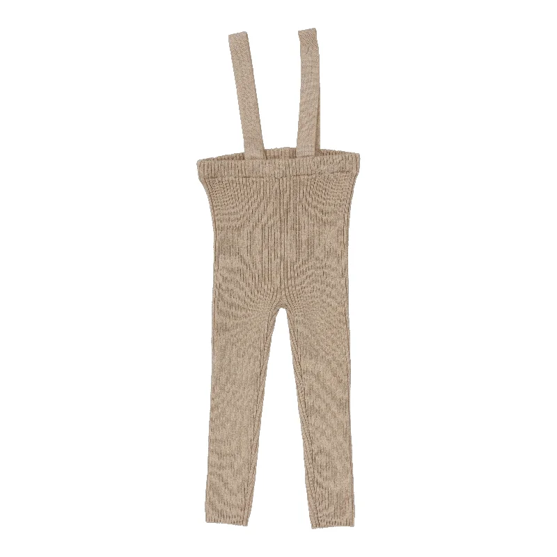 Analogie By Lil Legs Knit Suspender Leggings Oatmeal