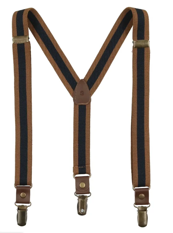 Analogie By Lil Legs Suspenders Navy/Camel