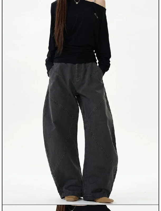 Solid Wide Leg Loose Fit Pants